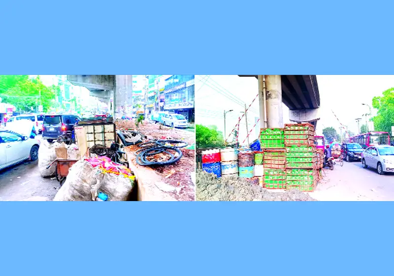 মগবাজার উড়াল সেতুর নিচেও বেহাল দশা মগবাজার উড়াল সেতুর নিচেও বেহাল দশা