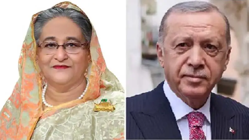 প্রধানমন্ত্রী শেখ হাসিনার সঙ্গে এরদোয়ানের ১০ মিনিট ফোনালাপ প্রধানমন্ত্রী শেখ হাসিনার সঙ্গে এরদোয়ানের ১০ মিনিট ফোনালাপ