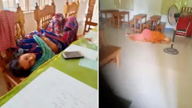 শিক্ষকেরা পাঠদান বাদ দিয়ে ঘুমান, ক্লাসে রয়েছে কাঁথা-বালিশ