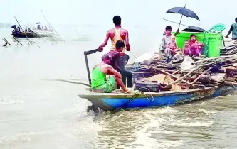 উজানের ঢলে  উত্তরের দুই জেলায়  বন্যা