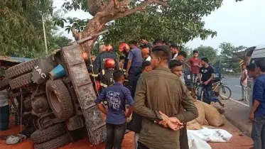 নিয়ন্ত্রণ হারিয়ে গাছের সঙ্গে ট্রাকের ধাক্কা, চালকসহ নিহত ২