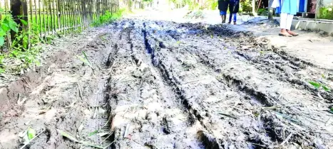 গোবিন্দগঞ্জে চলাচল অযোগ্য সড়ক