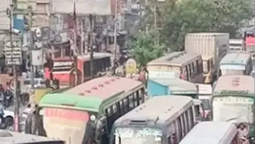 অবরোধে যান চলাচল স্বাভাবিক, সড়কে ভয়াবহ যানজট