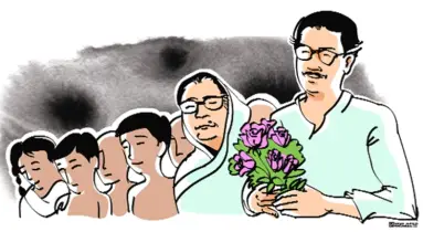 প্রভাত ফেরীতে মুজিব