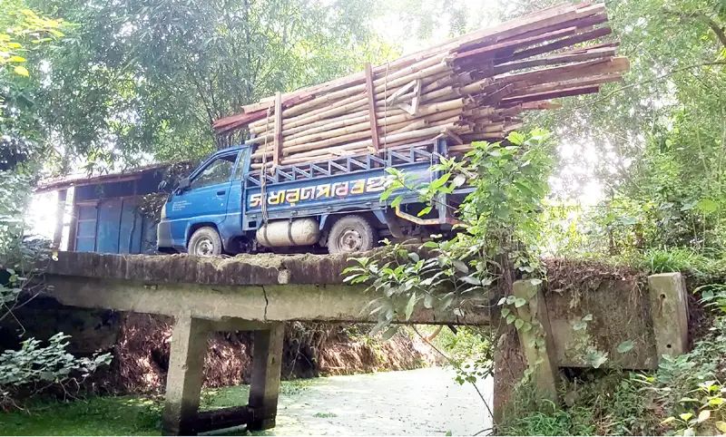 মীরসরাইয়ে ঝুঁকিপূর্ণ সেতুতে পারাপার, দুর্ঘটনার আশঙ্কা মীরসরাইয়ে ঝুঁকিপূর্ণ সেতুতে পারাপার, দুর্ঘটনার আশঙ্কা