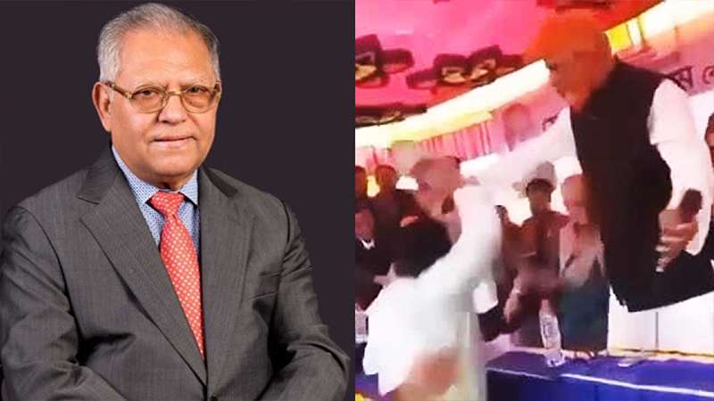 নৌকার প্রার্থীকে জুতার আঘাতের চেষ্টা নৌকার প্রার্থীকে জুতার আঘাতের চেষ্টা
