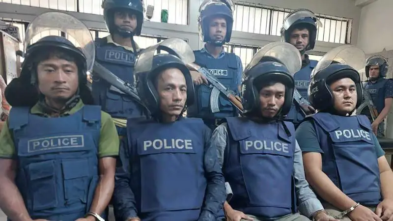 বান্দরবানে ব্যাংক ডাকাতি: কেএনএফের আরও ৪ সদস্য কারাগারে