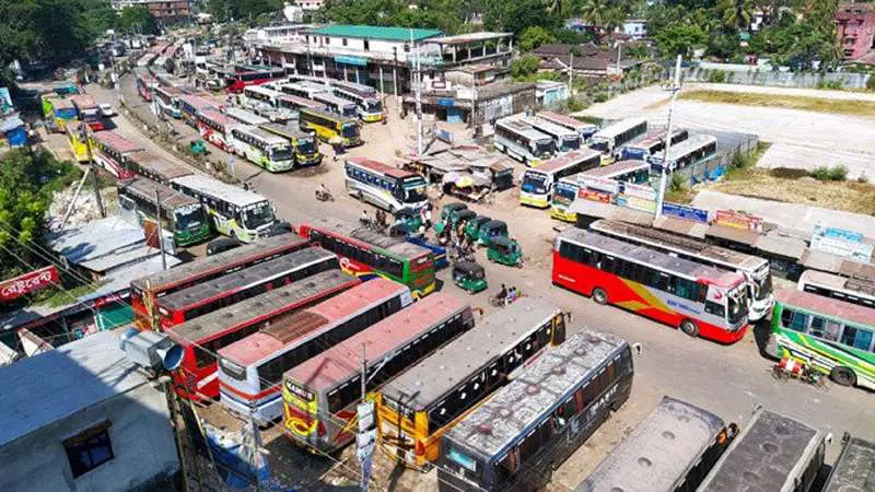 সিলেটে চলছে অনির্দিষ্টকালের পরিবহন ‘ধর্মঘট’