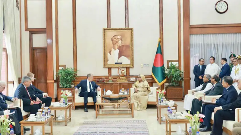 প্রধানমন্ত্রীর সঙ্গে সৌজন্য সাক্ষাৎ রাশিয়ার পররাষ্ট্রমন্ত্রীর প্রধানমন্ত্রীর সঙ্গে সৌজন্য সাক্ষাৎ রাশিয়ার পররাষ্ট্রমন্ত্রীর