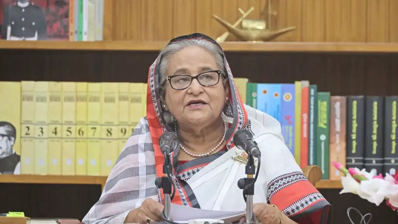 একটানা টাঙ্গাইল শাড়ি পরার কারণ জানালেন প্রধানমন্ত্রী একটানা টাঙ্গাইল শাড়ি পরার কারণ জানালেন প্রধানমন্ত্রী