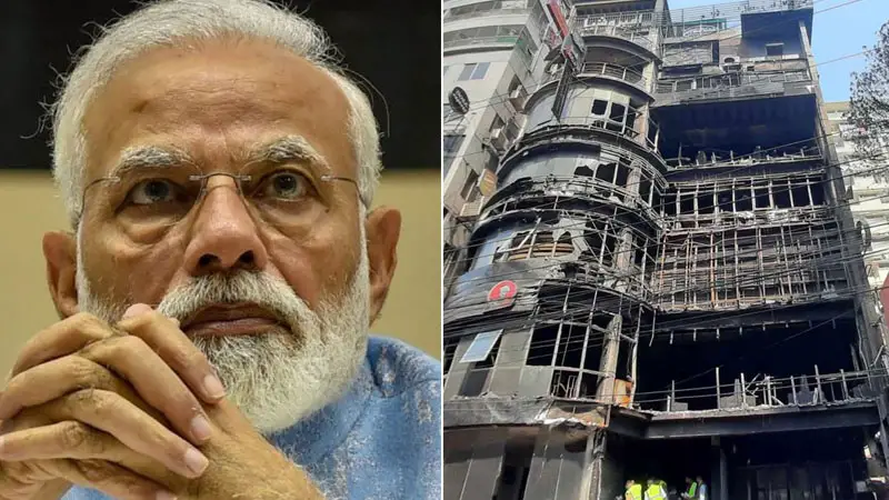 বেইলি রোডে প্রাণহানির ঘটনায় ভারতের প্রধানমন্ত্রীর শোক