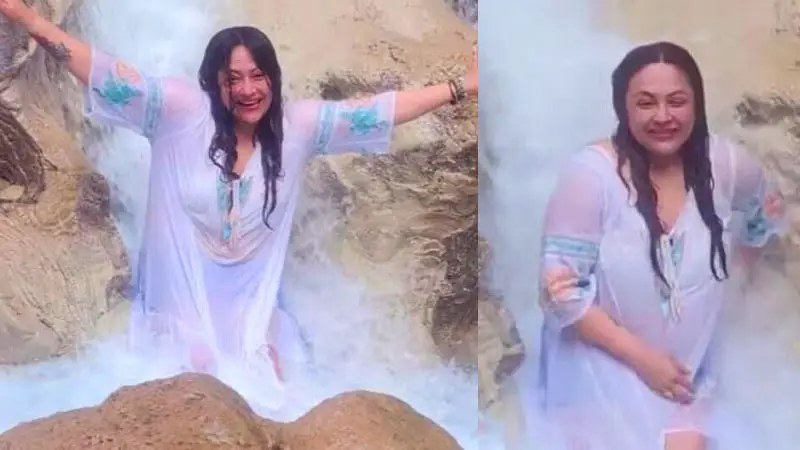 সাদা পোশাকে ঝর্ণার জলে কি করছেন শ্রীলেখা? সাদা পোশাকে ঝর্ণার জলে কি করছেন শ্রীলেখা?