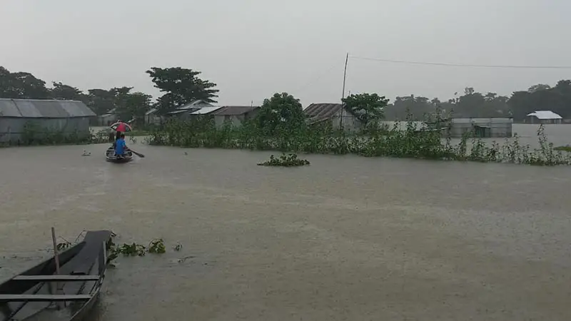 সুনামগঞ্জের নিম্নাঞ্চল প্লাবিত, ডুবে গেছে ঘর সুনামগঞ্জের নিম্নাঞ্চল প্লাবিত, ডুবে গেছে ঘর