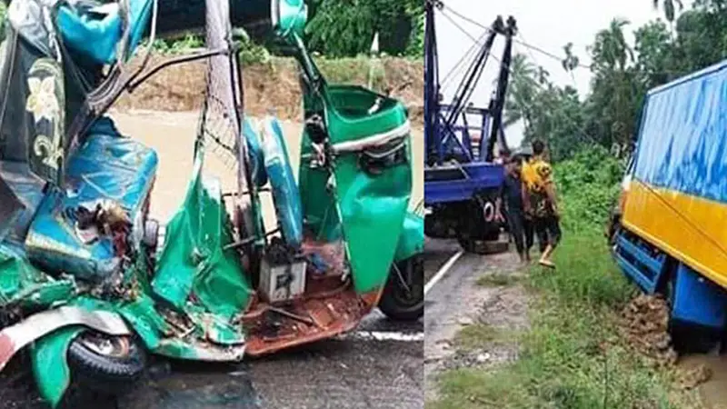 দাউদকান্দিতে সিএনজি-কাভার্ডভ্যান মুখোমুখি সংঘর্ষে মা-ছেলেসহ নিহত ৫