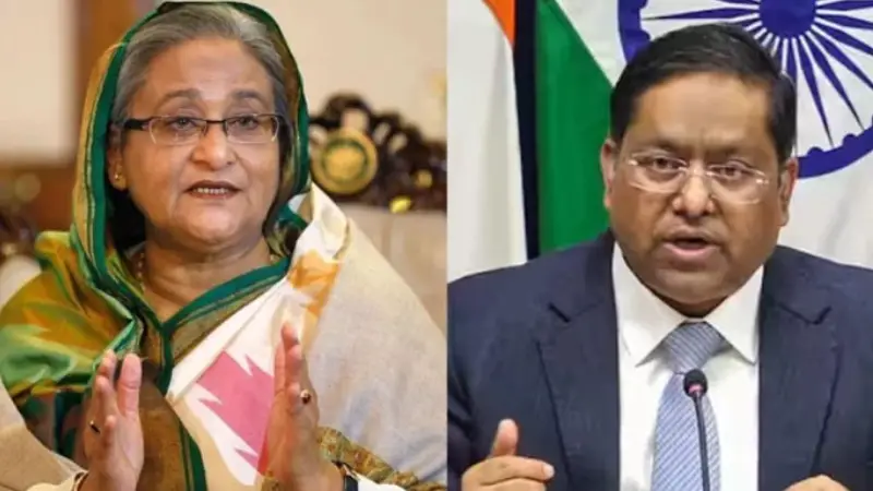 শেখ হাসিনার বক্তব্যের জন্য দায়ী নয় ভারত: রণধীর জয়সওয়াল শেখ হাসিনার বক্তব্যের জন্য দায়ী নয় ভারত: রণধীর জয়সওয়াল