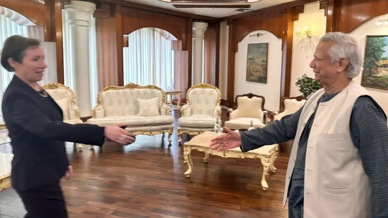 সম্পর্ক আরও সুদৃঢ় করতে ঢাকায় ট্রেসি জ্যাকবসন, প্রধান উপদেষ্টার সাথে বৈঠক সম্পর্ক আরও সুদৃঢ় করতে ঢাকায় ট্রেসি জ্যাকবসন, প্রধান উপদেষ্টার সাথে বৈঠক