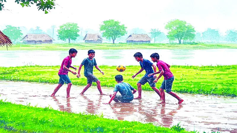 বর্ষায় ভেসে আসা শৈশব বর্ষায় ভেসে আসা শৈশব