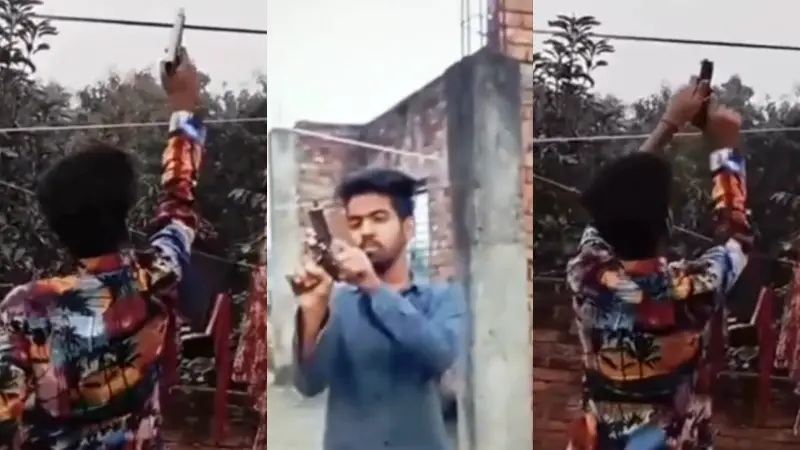 শ্রীপুরে কিশোর গ্যাং নেতার গুলি ছোড়ার ভিডিও ভাইরাল, এলাকায় আতঙ্ক শ্রীপুরে কিশোর গ্যাং নেতার গুলি ছোড়ার ভিডিও ভাইরাল, এলাকায় আতঙ্ক