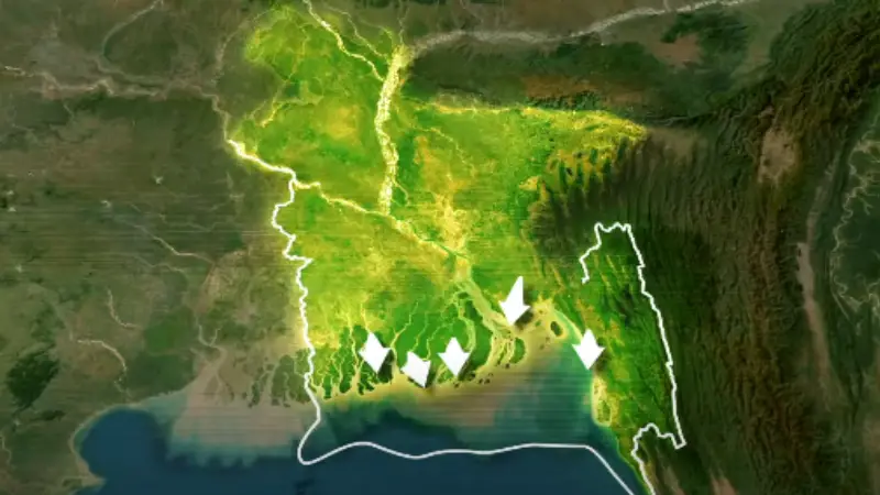 ২০৫০ সালে নাগাদ বাংলাদেশের মানচিত্র কত বড় হবে? ২০৫০ সালে নাগাদ বাংলাদেশের মানচিত্র কত বড় হবে?