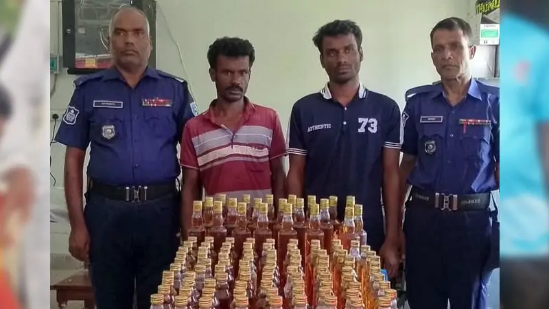 গাইবান্ধার ফুলছড়িতে ১৮৬ বোতল মদসহ গ্রেপ্তার ২