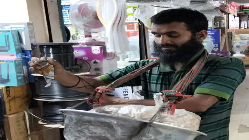 বাদাম বিক্রি করেই সংসার চালান অন্ধ জসিম বাদাম বিক্রি করেই সংসার চালান অন্ধ জসিম