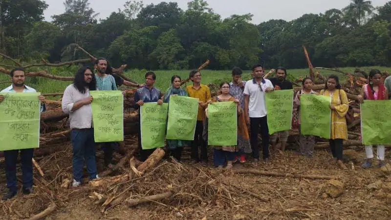 জাহাঙ্গীরনগর বিশ্ববিদ্যালয়ে গাছ কাটার পর জলাশয় ভরাট, মতামত উপেক্ষা করে ভবন নির্মাণ জাহাঙ্গীরনগর বিশ্ববিদ্যালয়ে গাছ কাটার পর জলাশয় ভরাট, মতামত উপেক্ষা করে ভবন নির্মাণ
