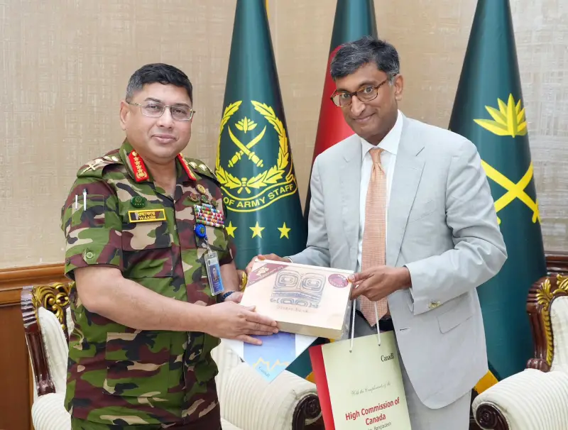 সেনাপ্রধানের সাথে কানাডার বাণিজ্য প্রতিনিধি মি. পল থোপিল এর সৌজন্য সাক্ষাৎ সেনাপ্রধানের সাথে কানাডার বাণিজ্য প্রতিনিধি মি. পল থোপিল এর সৌজন্য সাক্ষাৎ