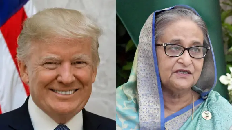 ট্রাম্পের ছবি নিয়ে মিছিলের নির্দেশ দিলেন শেখ হাসিনা! ট্রাম্পের ছবি নিয়ে মিছিলের নির্দেশ দিলেন শেখ হাসিনা!