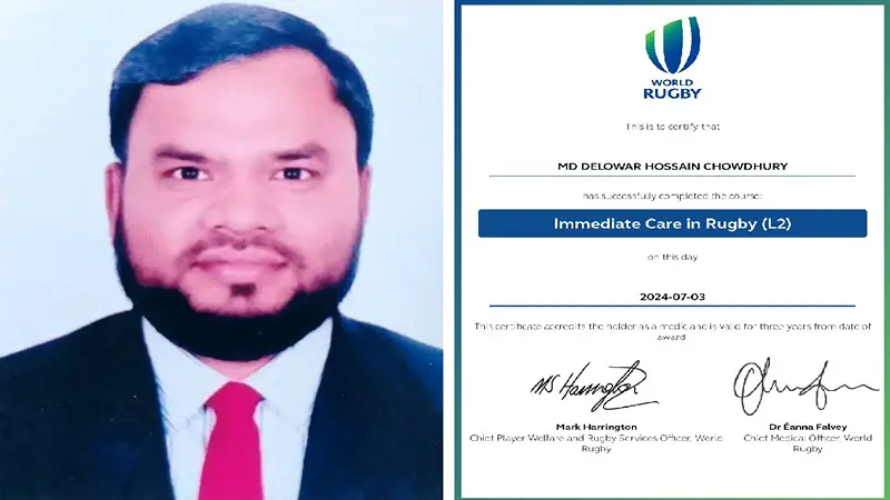 রাগবিতে প্রথম বাংলাদেশী হিসেবে দেলোয়ারের কৃতিত্ব রাগবিতে প্রথম বাংলাদেশী হিসেবে দেলোয়ারের কৃতিত্ব