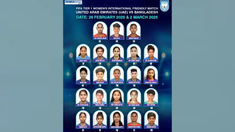 অধিনায়ক ছাড়াই ঘোষিত হলো বাংলাদেশ নারী ফুটবল দল অধিনায়ক ছাড়াই ঘোষিত হলো বাংলাদেশ নারী ফুটবল দল