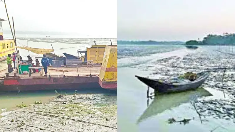 কঁচা ও বলেশ্বর নদীর ডুবোচরে ভেঙে পড়েছে নৌযান যোগাযোগ ব্যবস্থা কঁচা ও বলেশ্বর নদীর ডুবোচরে ভেঙে পড়েছে নৌযান যোগাযোগ ব্যবস্থা