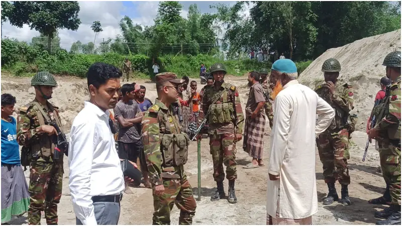 অবৈধভাবে বালু ও পাথর উত্তোলন, সেনাবাহিনীর অভিযানে দুইজনের কারাদণ্ড
