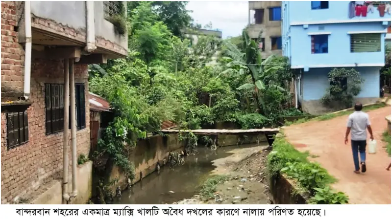 দখল-দূষণে অস্তিত্ব হারাচ্ছে বান্দরবানের ম্যাক্সি খাল, পরিবেশ বিপর্যয়ের শঙ্কা দখল-দূষণে অস্তিত্ব হারাচ্ছে বান্দরবানের ম্যাক্সি খাল, পরিবেশ বিপর্যয়ের শঙ্কা