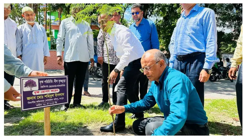 বিভাগীয় কমিশনারের পৌরসভা পরিদর্শন ও কৃষ্ণচূড়া রোপণ বিভাগীয় কমিশনারের পৌরসভা পরিদর্শন ও কৃষ্ণচূড়া রোপণ