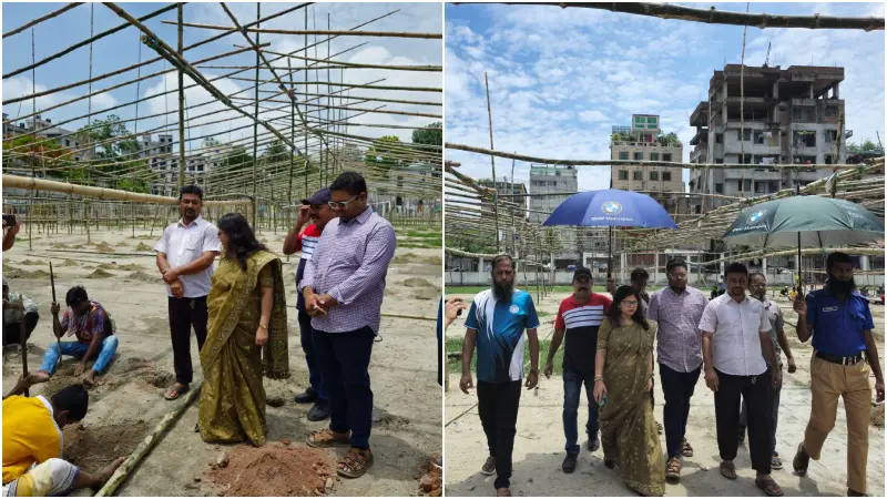 কেরানীগঞ্জে কোরবানির পশুর হাট পরিদর্শনে ইউএনও 