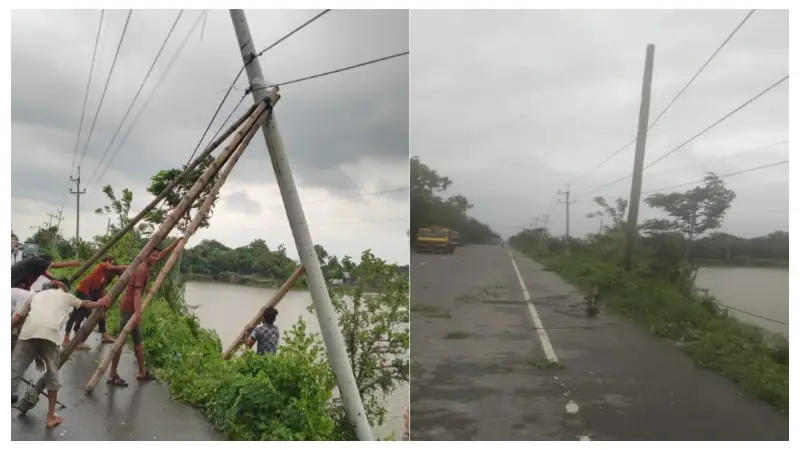 জনকণ্ঠে সংবাদ প্রকাশের পর মহাসড়কে হেলে পড়া বিদ্যুতের খুঁটি মেরামত জনকণ্ঠে সংবাদ প্রকাশের পর মহাসড়কে হেলে পড়া বিদ্যুতের খুঁটি মেরামত