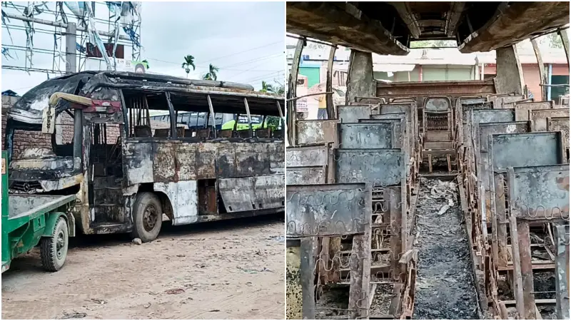 দুর্ঘটনার পর জনরোষে পুড়ল ‘শাম্মি ডিলাক্স’, পথে বসেছে চার সন্তানের পরিবার দুর্ঘটনার পর জনরোষে পুড়ল ‘শাম্মি ডিলাক্স’, পথে বসেছে চার সন্তানের পরিবার