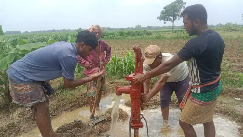 মেহেরপুরে প্রবাসী-যুবকদের মিলিত প্রচেষ্টায় কৃষকের মুখে হাসি মেহেরপুরে প্রবাসী-যুবকদের মিলিত প্রচেষ্টায় কৃষকের মুখে হাসি