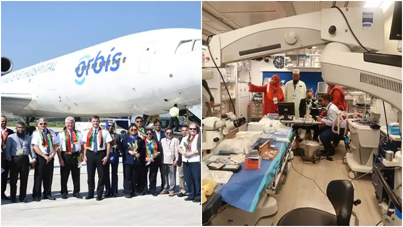 ‘অরবিস’ উড়ন্ত চক্ষু হাসপাতাল: আকাশপথে চোখের চিকিৎসা