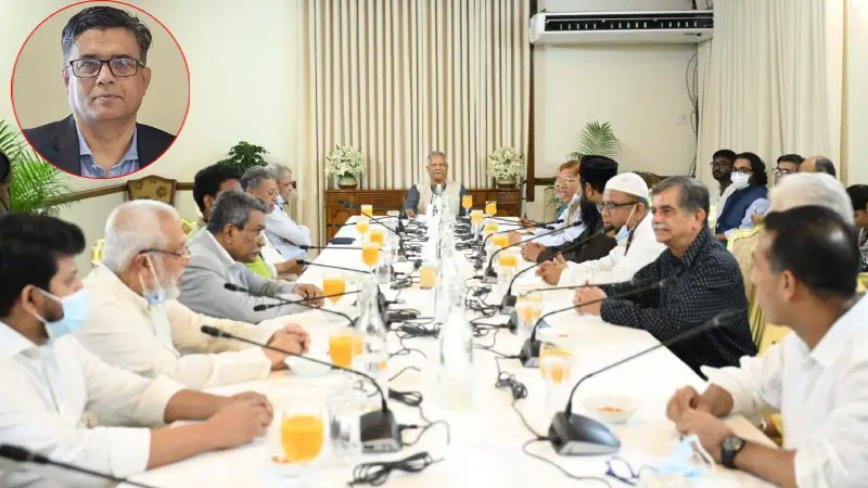 আজ রাত ৯টায় চার দলকে বৈঠকে ডাকলেন প্রধান উপদেষ্টা ড. মুহাম্মদ ইউনূস আজ রাত ৯টায় চার দলকে বৈঠকে ডাকলেন প্রধান উপদেষ্টা ড. মুহাম্মদ ইউনূস