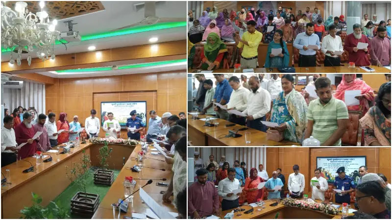 ফরিদপুরে জুলাই পুনর্গঠনে সমাজ গঠনে শপথ পাঠ অনুষ্ঠিত
