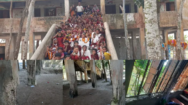 রাঙ্গাবালীতে নতুন ভবনের কাজ সমাপ্ত না হওয়ায় পুরাতন ঝুঁকিপূর্ণ ভবনে চলছে শিক্ষার্থীদের পাঠদান