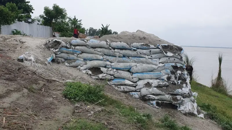 ইসলামপুরে নদী শাসনের বাঁধ হুমকিতে, পানি উন্নয়ন বোর্ডের হস্তক্ষেপ দাবি