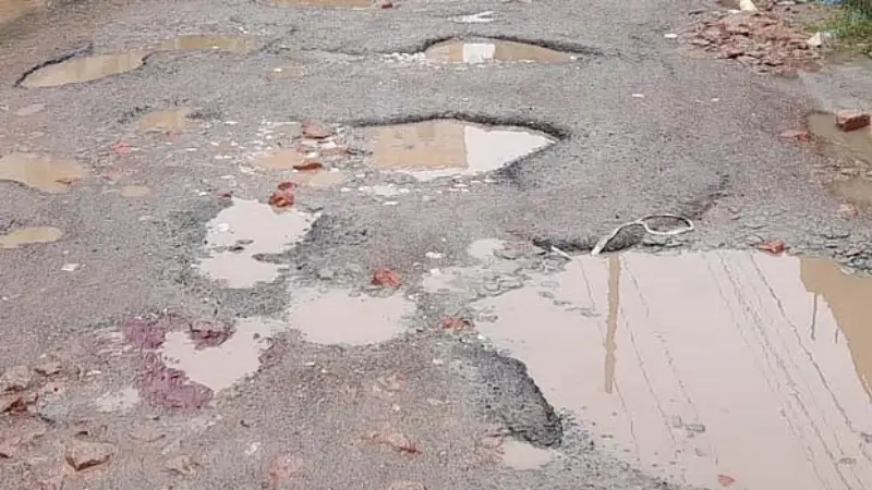 নোয়াখালী পৌরসভার সড়কের বেহাল দশা, ভোগান্তিতে এলাকাবাসী 