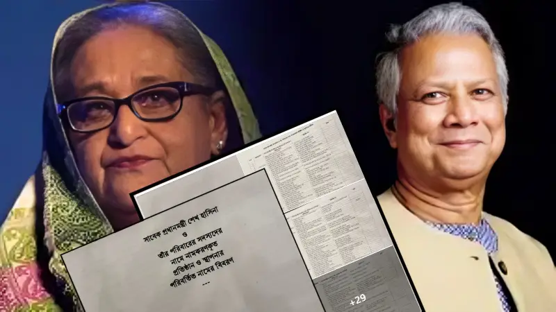 বিগত সরকারের শাসনামলের ৯৭৭ প্রতিষ্ঠানের অবকাঠামো, স্থাপনা ও প্রতিষ্ঠানের নাম পরিবর্তন বিগত সরকারের শাসনামলের ৯৭৭ প্রতিষ্ঠানের অবকাঠামো, স্থাপনা ও প্রতিষ্ঠানের নাম পরিবর্তন
