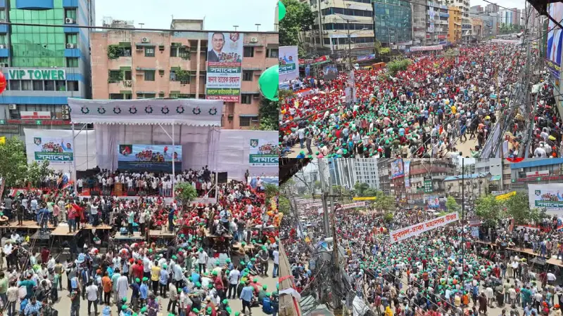 সমাবেশ শুরুর আগেই নয়াপল্টন জনসমুদ্র সমাবেশ শুরুর আগেই নয়াপল্টন জনসমুদ্র