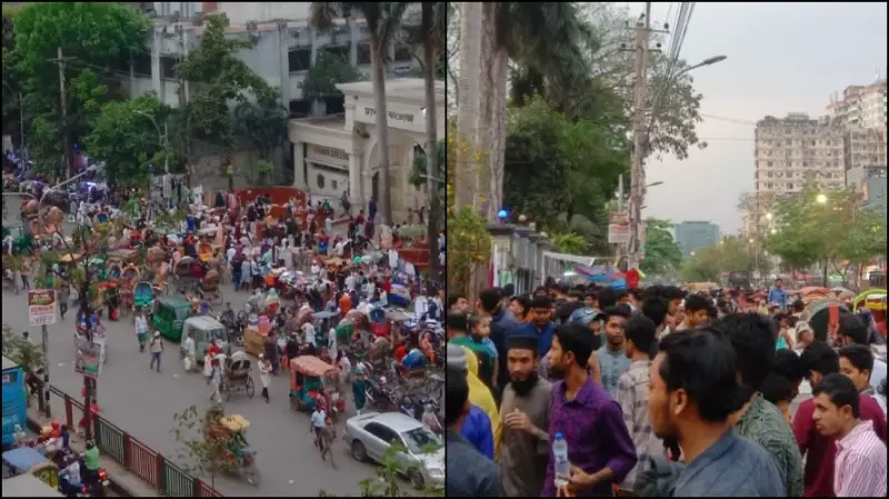 ছুটির দিনে ক্রেতাদের ভিড়ে যেন পা ফেলার জায়গা নেই নিউমার্কেটে! ছুটির দিনে ক্রেতাদের ভিড়ে যেন পা ফেলার জায়গা নেই নিউমার্কেটে!