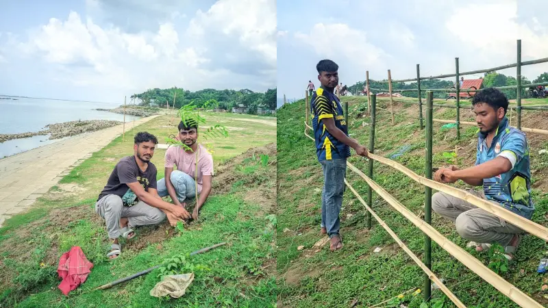 পদ্মার পাড়ে সবুজ স্বপ্ন—রাজবাড়ীর দুই যুবকের অক্সিজেন তৈরির ব্যতিক্রমী উদ্যোগ পদ্মার পাড়ে সবুজ স্বপ্ন—রাজবাড়ীর দুই যুবকের অক্সিজেন তৈরির ব্যতিক্রমী উদ্যোগ