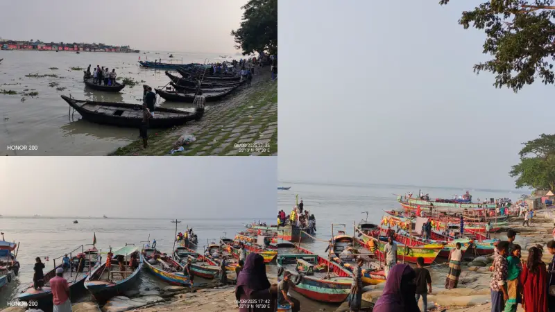 ঈদের ছুটিতে দর্শনার্থীর ভিড় তিন নদীর মোহনায় ঈদের ছুটিতে দর্শনার্থীর ভিড় তিন নদীর মোহনায়