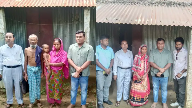 ইউএনও’র উদ্যোগে দুই গৃহহীন পরিবারের ঠাঁই হলো গুচ্ছগ্রামে